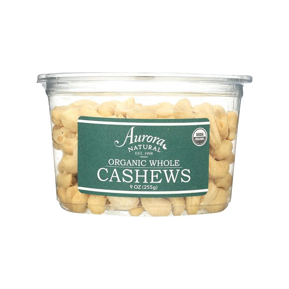商品Aurora Natural|Products - Organic Whole Cashews - Case of 12 - 9 oz.,价格¥859,第1张图片