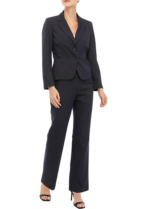 商品Le Suit|Suit Women%E2%80%99s Petite Tonal Pinstripe Two Button Jacket And Kate Pant Set,价格¥1166,第1张图片