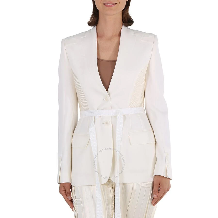 商品Burberry|Single-breasted Belted Wool Blazer Jacket,价格¥4433,第1张图片