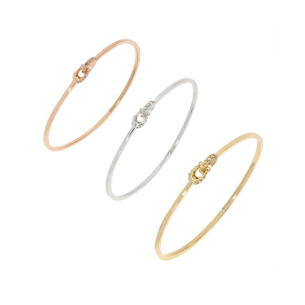 商品Coach|Interlocking Signature C Stone Bangle Bracelet Set,价格¥919,第2张图片详细描述