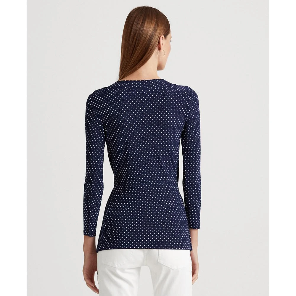 商品Ralph Lauren|Women's Polka-Dot Stretch Jersey Surplice Top,价格¥251,第2张图片详细描述