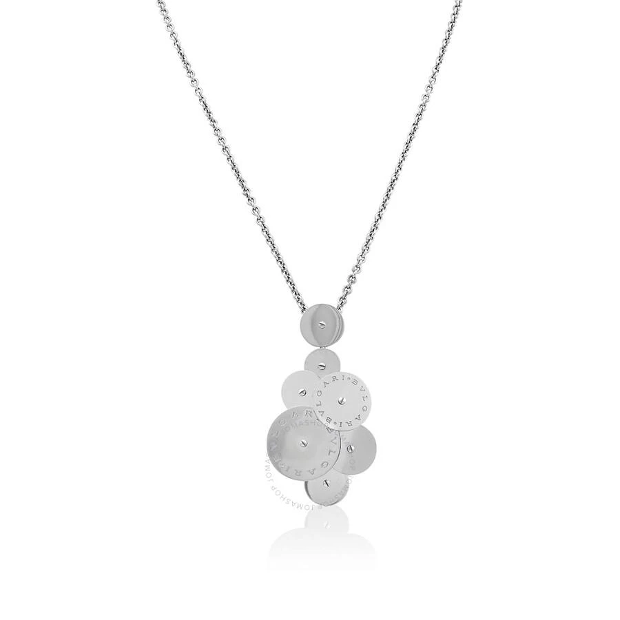 商品[二手商品] BVLGARI|Pre-owned Bvlgari Ladies Cicladi 18k White Gold Rotating Disc Pendant Chain Necklace,价格¥14998,第1张图片