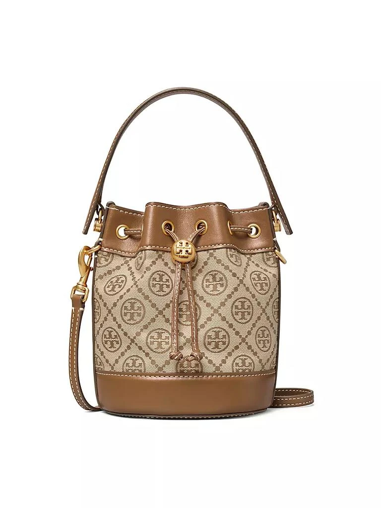 商品Tory Burch|T Monogram Jacquard Mini Bucket Bag,价格¥2755,第1张图片