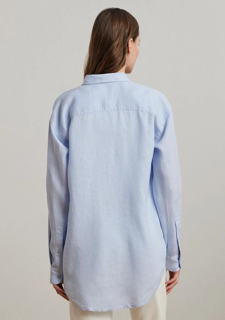 商品Ralph Lauren|女士 超大花卉徽标亚麻衬衫,价格¥611,第2张图片详细描述