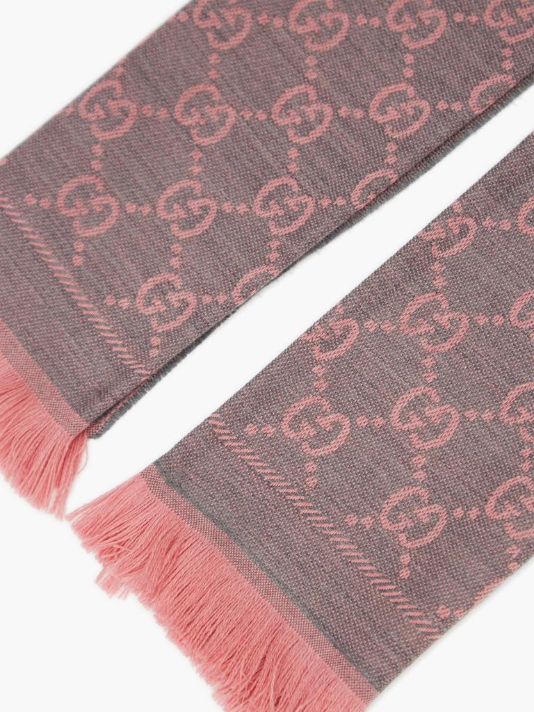 GG-jacquard reversible wool scarf商品第2张图片规格展示