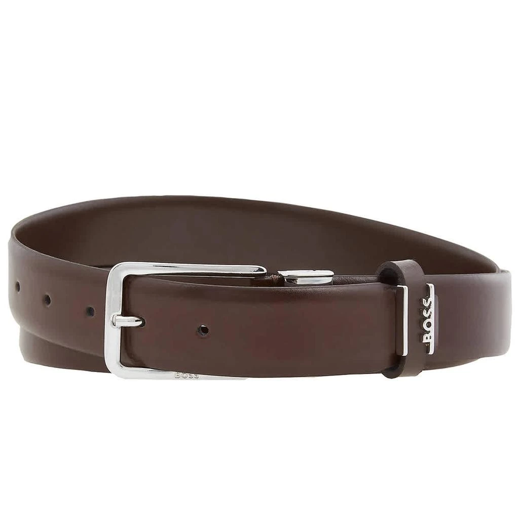 商品Hugo Boss|Men's Dark Brown Classic Pin Buckle Belt,价格¥466,第1张图片