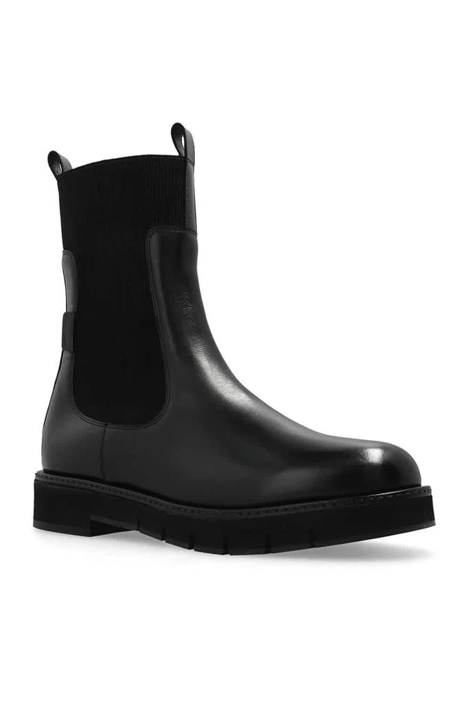 商品Salvatore Ferragamo|Black Leather Rook Chelsea Boots,价格¥4192,第3张图片详细描述