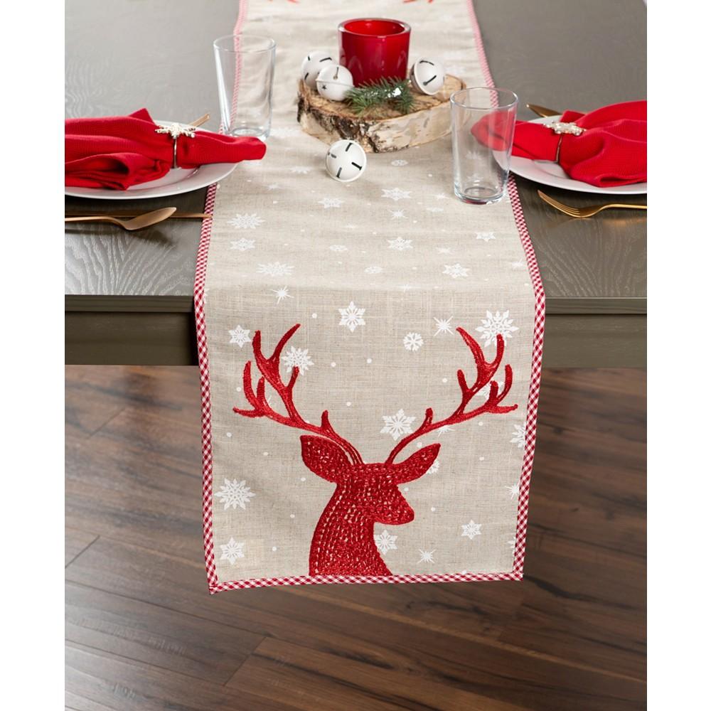 Reindeer Embroidered Table Runner商品第3张图片规格展示