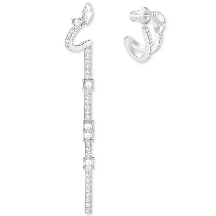 商品Swarovski|Silver-Tone Crystal Mismatch Earrings,价格¥891,第3张图片详细描述