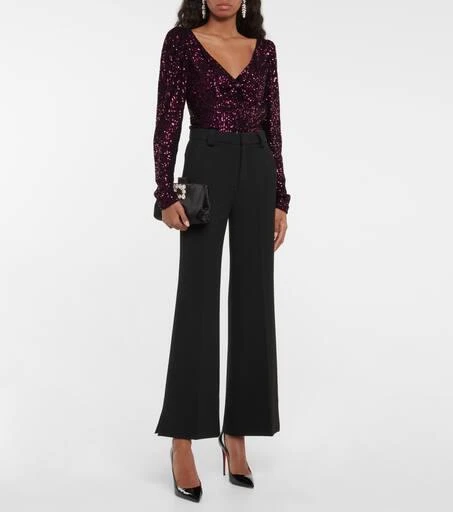商品CAROLINE CONSTAS|Taylor sequined v-neck top,价格¥1715,第2张图片详细描述