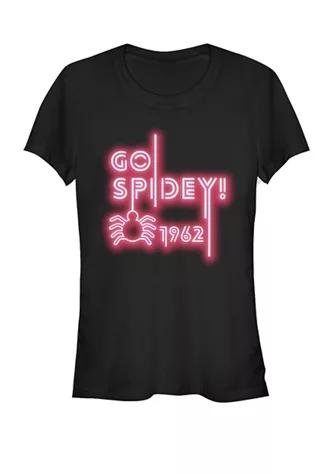 Spider-Man Go Spidey 1962 Neon Logo Short Sleeve Graphic T-Shirt商品第1张图片规格展示