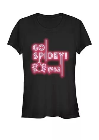 商品Marvel|Spider Man Go Spidey 1962 Neon Logo Short Sleeve Graphic T Shirt,价格¥255,第1张图片