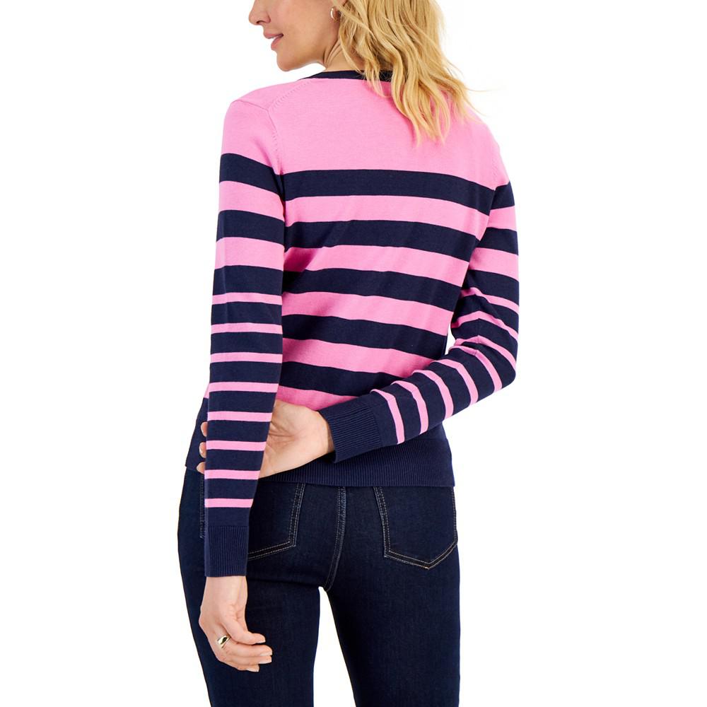 Women's Mixed Stripe Cardigan, Created for Macy's商品第2张图片规格展示