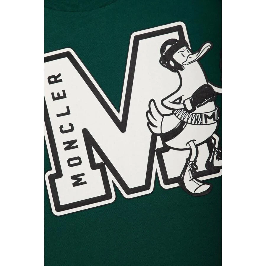 商品Moncler|Kids Dark Green Logo Print T-Shirt,价格¥716,第3张图片详细描述