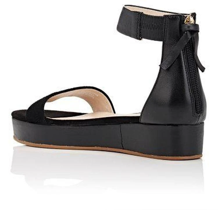 商品Barneys New York|Leather & Suede Platform Ankle-Strap Sandals,价格¥893,第3张图片详细描述