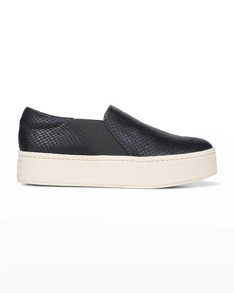 商品Vince|Warren Embossed Leather Platform Skate Sneakers,价格¥1722,第1张图片