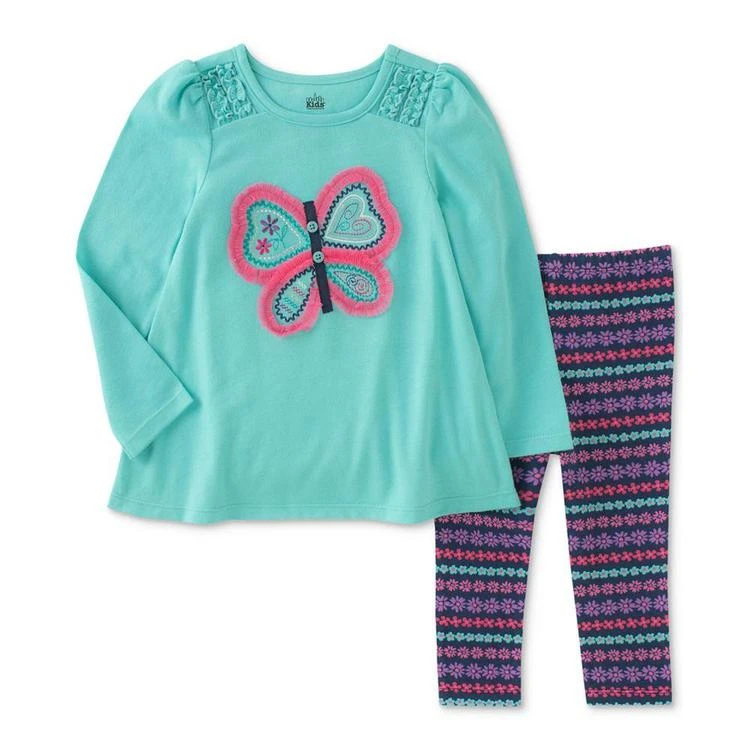 商品KIDS HEADQUARTERS|2-Pc. Butterfly Tunic & Leggings Set, Baby Girls (0-24 months),价格¥74,第1张图片