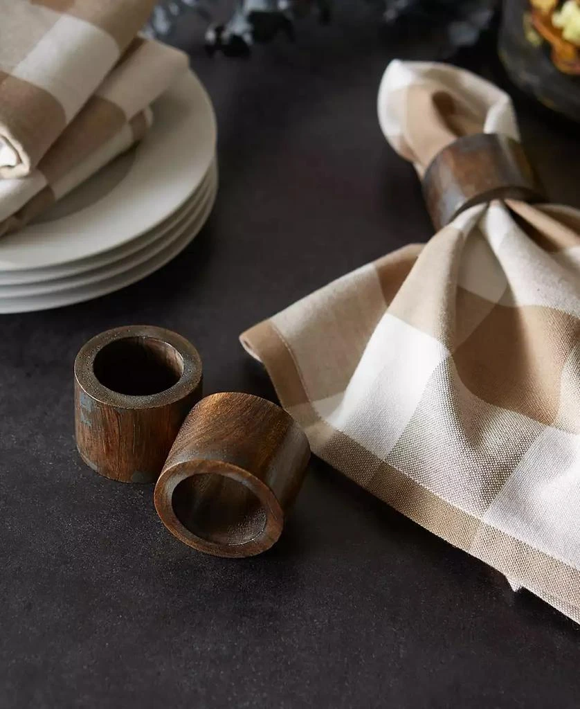 Wood Band Napkin Ring Set of 6 商品