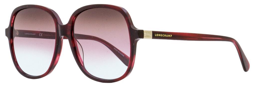 商品Longchamp|Longchamp Women's Square Sunglasses LO668S 514 Marble Rouge 58mm,价格¥408,第1张图片
