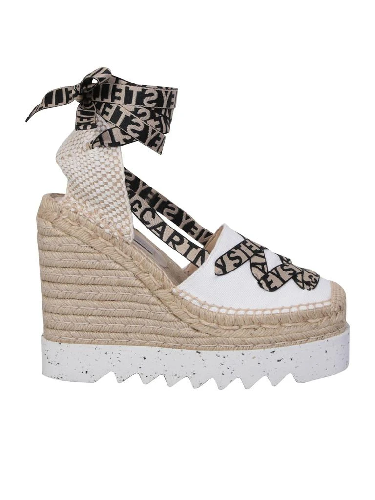 商品Stella McCartney|Stella McCartney Ivory Gaia Canvas Espadrilles - Women,价格¥4992,第1张图片