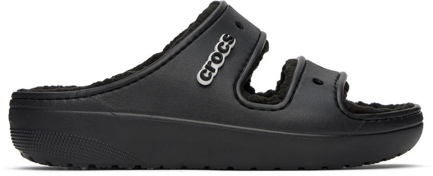商品Crocs|Black Classic Cozzzy Sandals,价格¥500,第1张图片