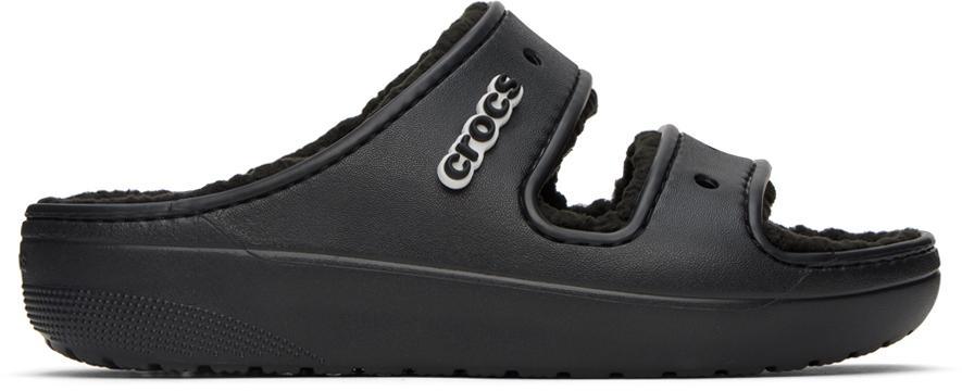 商品Crocs|Black Classic Cozzzy Sandals,价格¥447,第1张图片
