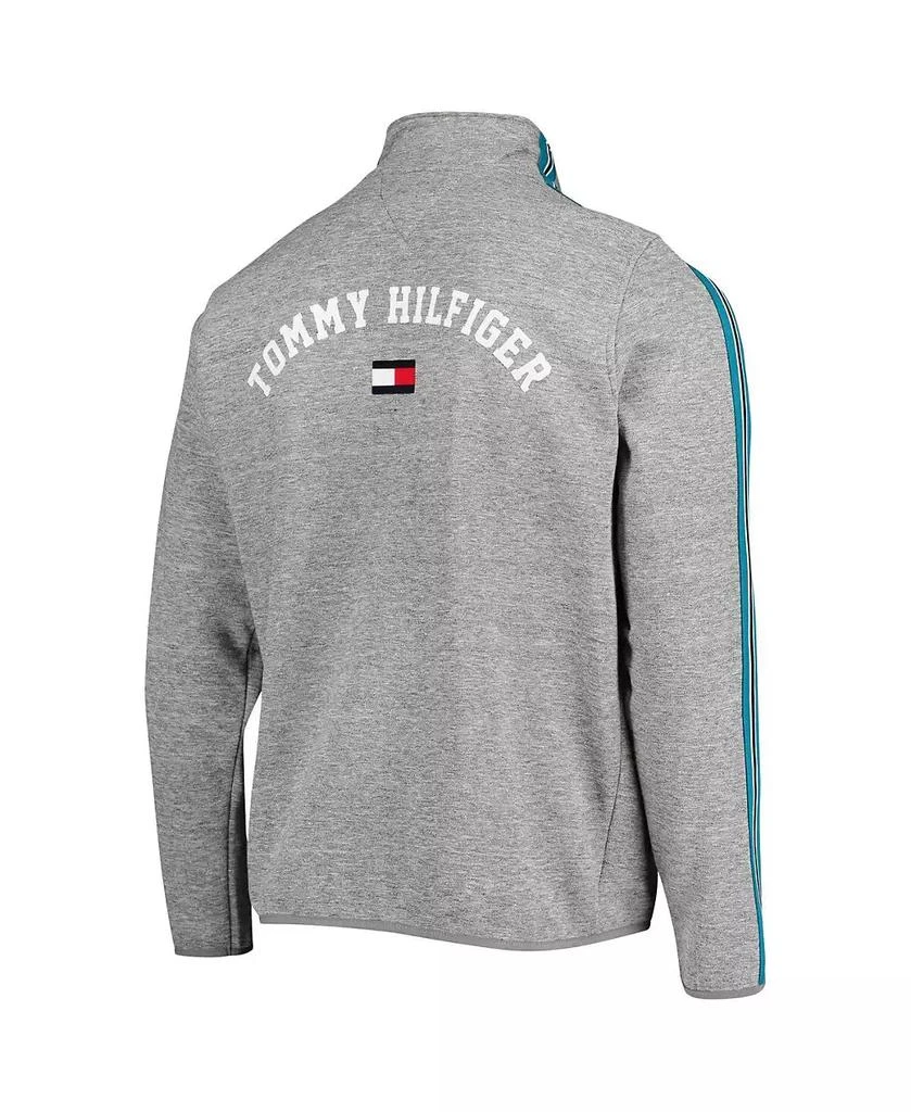 商品Tommy Hilfiger|Men's Heathered Gray San Jose Sharks Mario Quarter-Zip Jacket,价格¥680,第3张图片详细描述