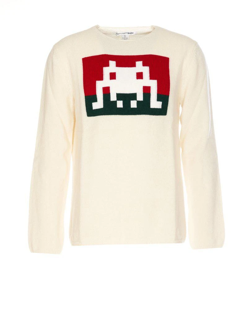 商品Comme des Garcons|Comme des Garçons Graphic Intarsia Crewneck Jumper,价格¥1324,第1张图片