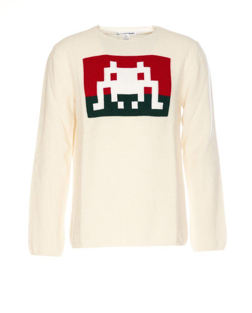 商品Comme des Garcons|Comme des Garçons Graphic Intarsia Crewneck Jumper,价格¥1659,第1张图片