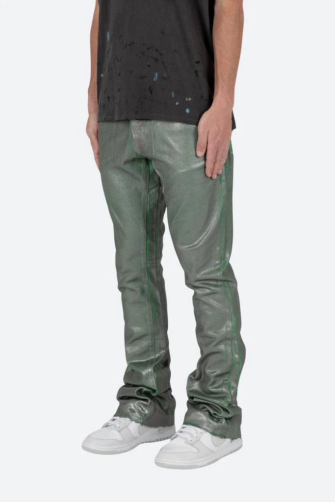 商品MNML|B427 Metallic Flare Denim - Green,价格¥330,第2张图片详细描述