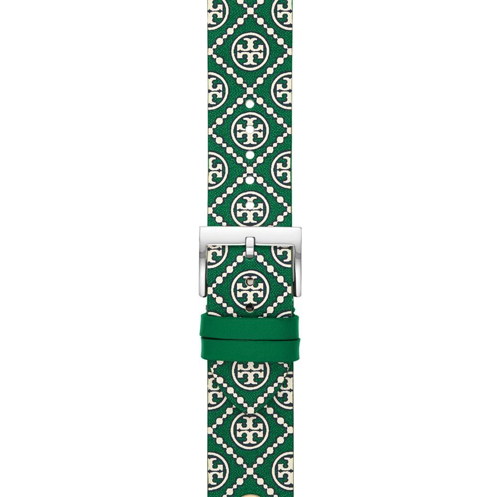 商品Tory Burch|Women's Green Medallion Print Band For Apple Watch® Leather Strap 38mm/40mm,价格¥699,第7张图片详细描述