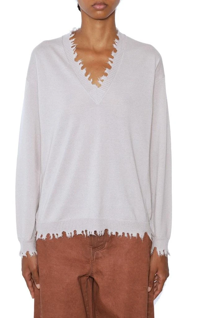 商品Uma Wang|Uma Wang Long Sleeved V-Neck Knitted Top,价格¥2761,第1张图片