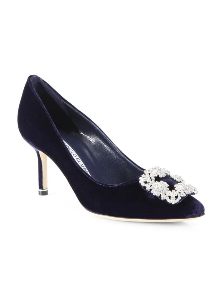 商品Manolo Blahnik|Hangisi 70 丝柔尖头高跟鞋,价格¥5388,第2张图片详细描述