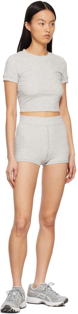 商品Alo|Grey Pleasant Boyshort Sport Shorts,价格¥490,第6张图片详细描述