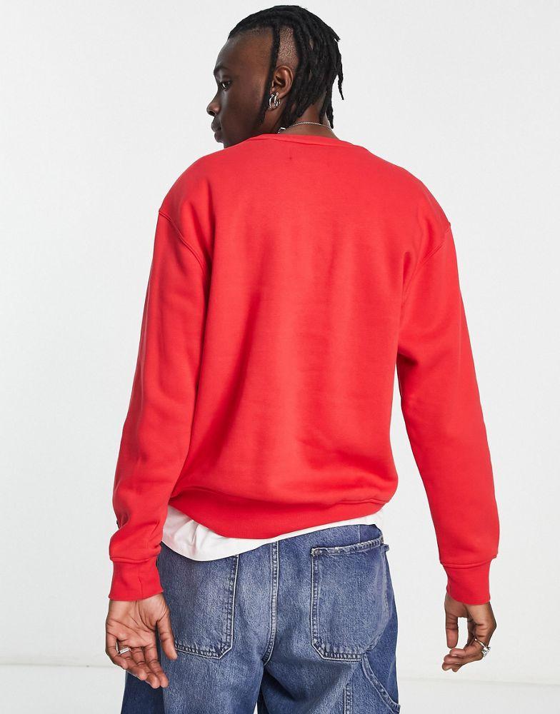 Jordan essentials sweatshirt in fire red with check logo商品第2张图片规格展示