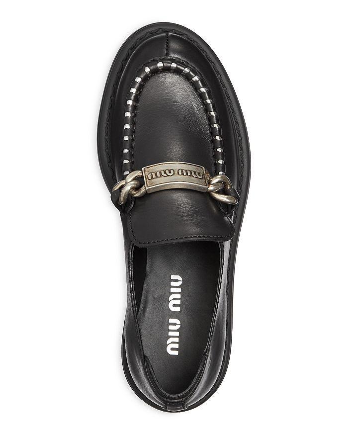 商品Miu Miu|Miu Miu Women's Platform Block Heel Loafers,价格¥7257,第5张图片详细描述