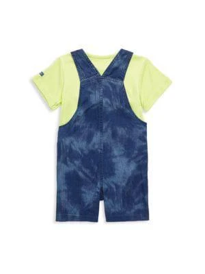 商品Calvin Klein|Baby Boy's 2-Piece Logo T-shirt & Denim Shortalls Set,价格¥79,第2张图片详细描述