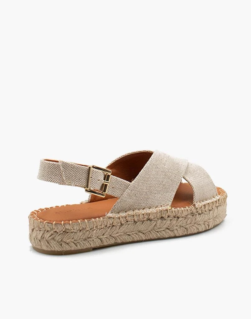商品Madewell|ALOHAS Linen Crossed Platform Bicolor Espadrille Sandals,价格¥728,第2张图片详细描述