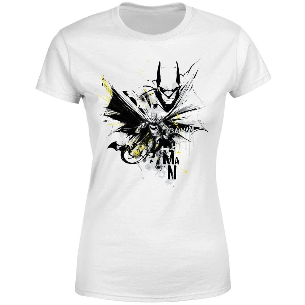 商品Original Hero|DC Comics Batman Batface Splash Women's T-Shirt - White,价格¥177,第5张图片详细描述