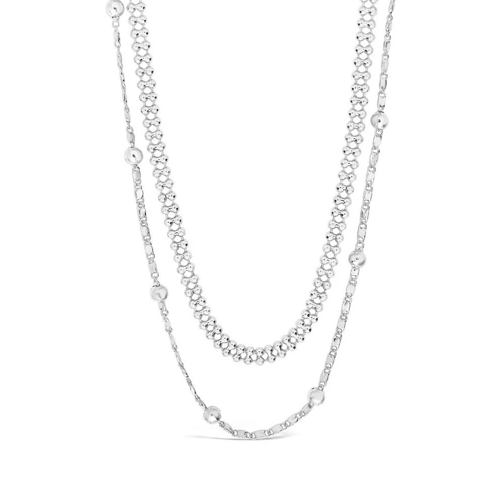 商品Sterling Forever|Women's Layered Beaded Silver Plated Chain Necklace,价格¥407,第1张图片