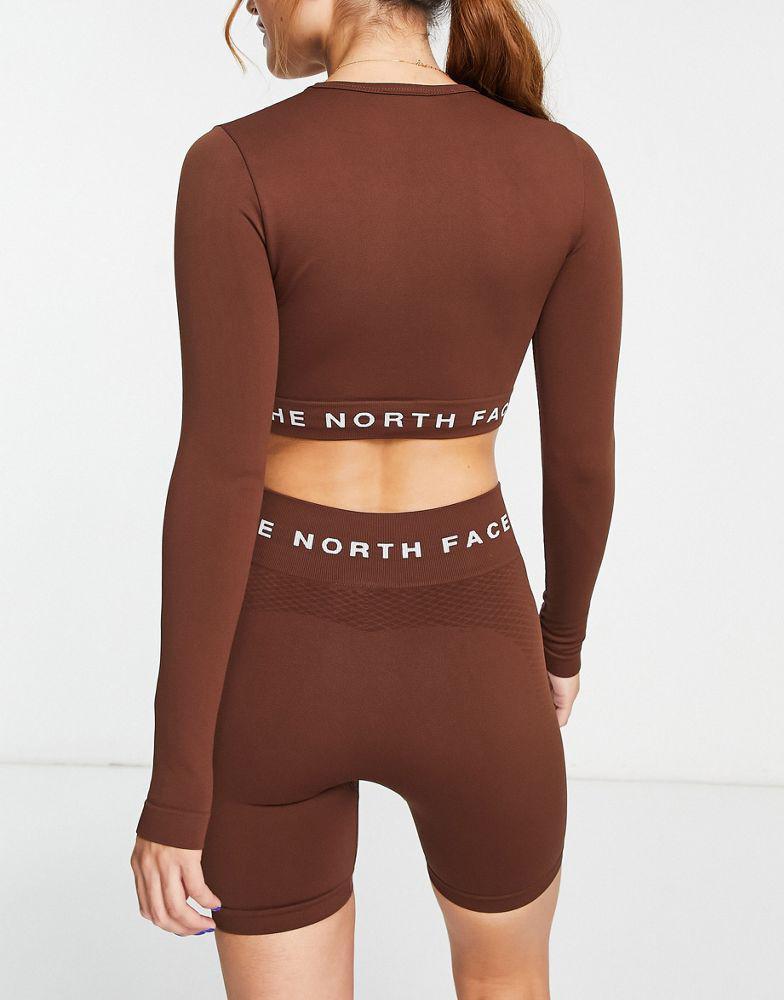 商品The North Face|The North Face Training seamless performance long sleeve top in brown Exclusive at ASOS,价格¥428,第4张图片详细描述