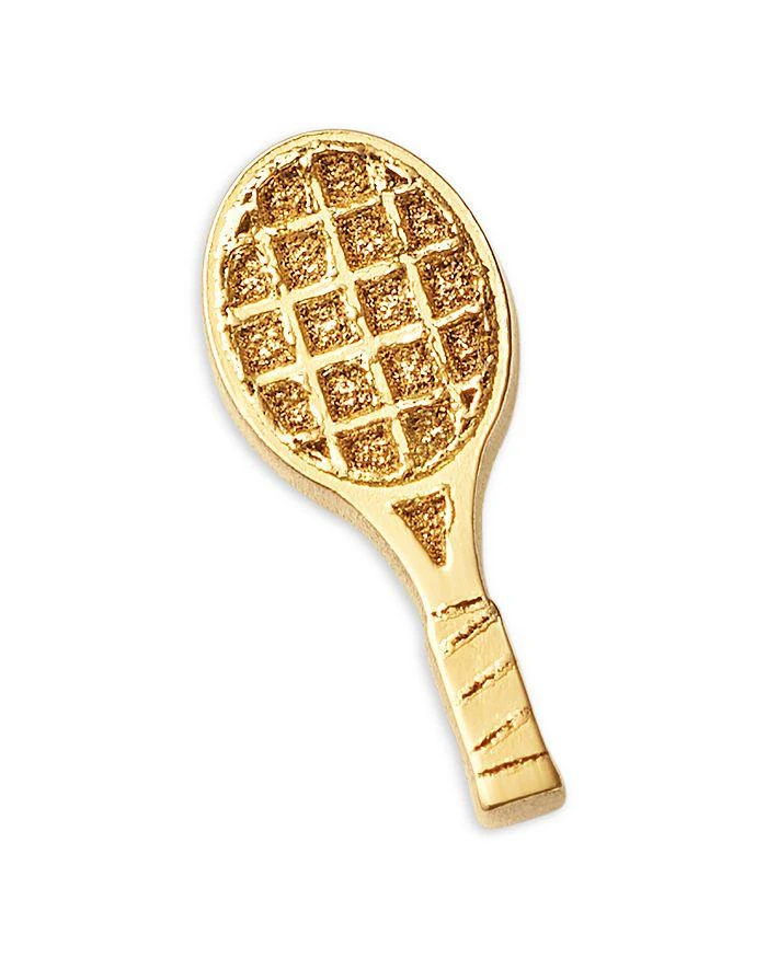 商品Zoe Chicco|14K Yellow Gold Itty Bitty Symbols Tennis Racket Single Stud Earring,价格¥1074,第1张图片详细描述