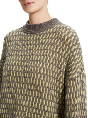 Plaited Two-Tone Cashmere Sweater商品第3张图片规格展示