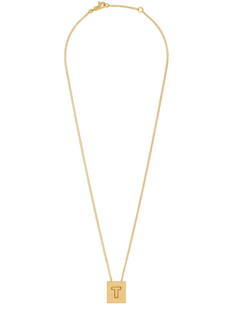 商品Celine|Alphabet金色饰面字母T黄铜项链,价格¥3729,第2张图片详细描述