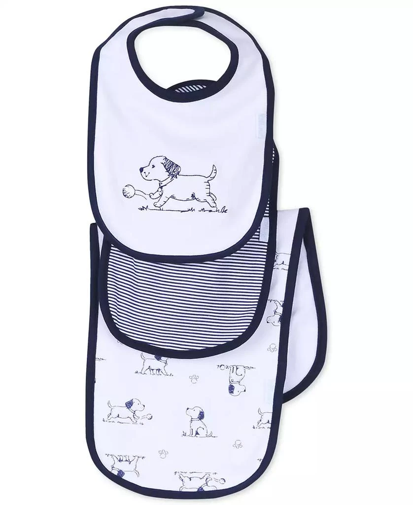 商品Little Me|Baby Boys 3-Piece Puppy Toile Bib and Burp Cloth Set,价格¥100,第1张图片