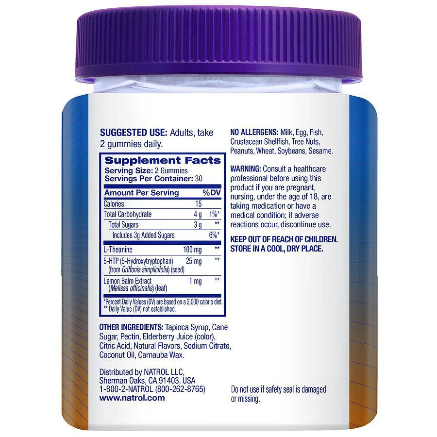 商品Natrol|Relax+ Day Calm Daily Stress & Tension Relief Gummies Fruit Punch,价格¥120,第2张图片详细描述