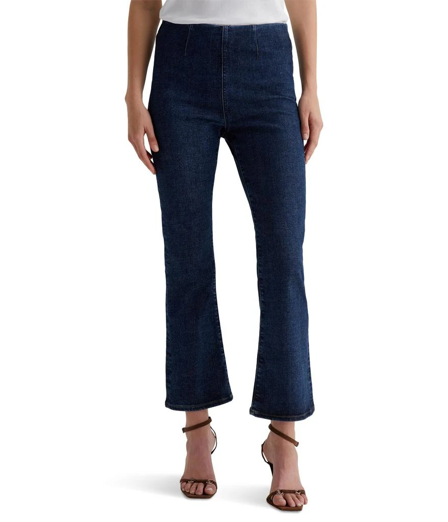 商品AG Jeans|Farrah Mid Rise Pull On Crop Boot Jeans in Hyacinth,价格¥1487,第1张图片