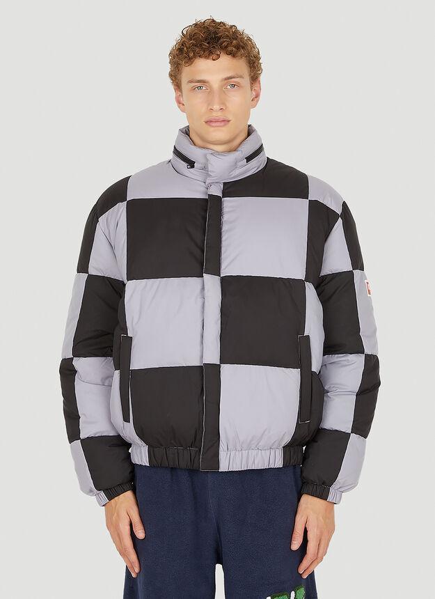 商品Kenzo|Check Puffer Jacket in Grey And Black,价格¥8191,第1张图片