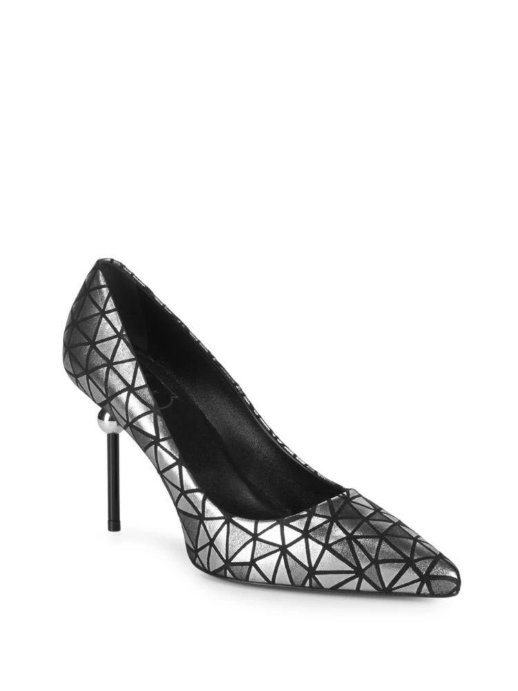 商品Roger Vivier|Geometric Metallic Heels,价格¥2995,第1张图片