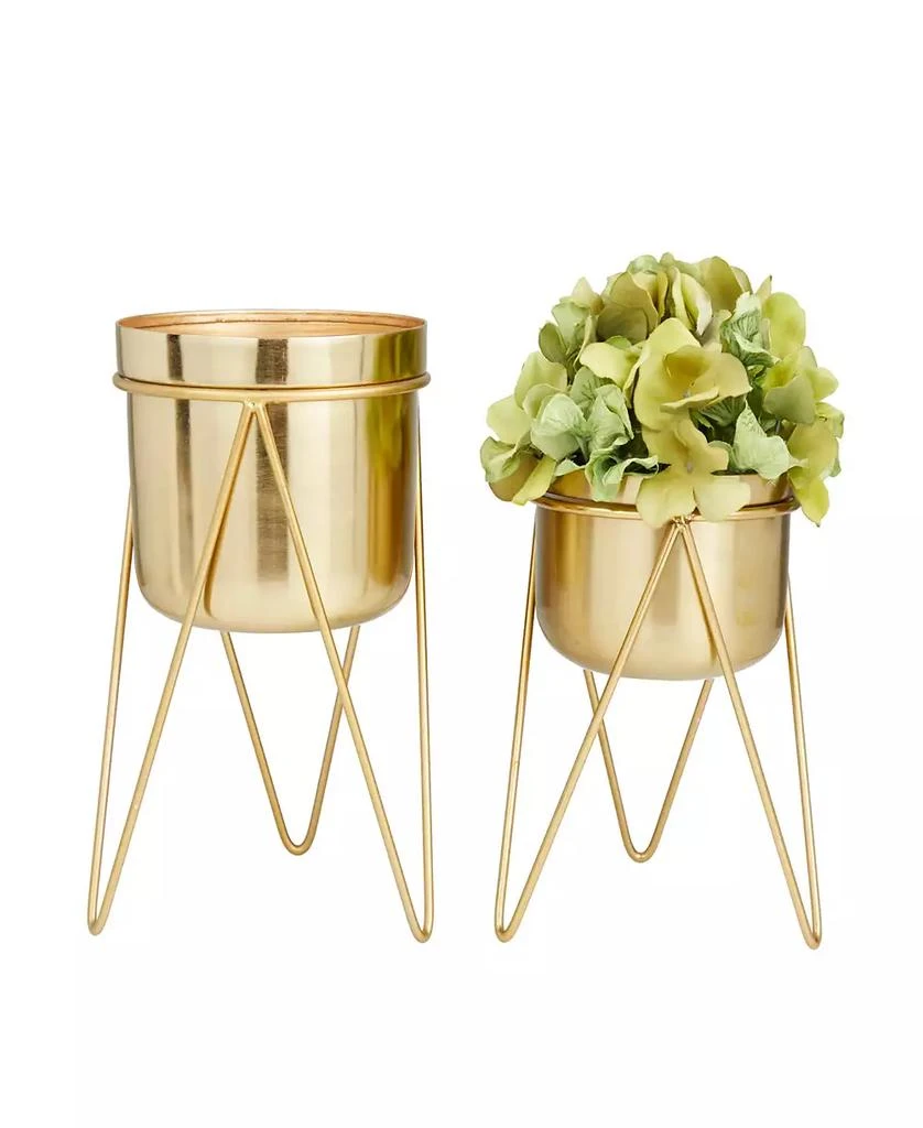 商品CosmoLiving|Metal Planter with Removable Stand Set of 2,价格¥341,第1张图片